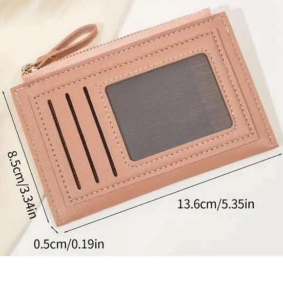 Slim Compact PU Leather Credit Card Coin Purse Wallet-NIP - Picture 4 of 4